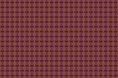 Kusursuz klasik raster altın desenli. Mor arkaplandaki geleneksel oryantasyon süsü.