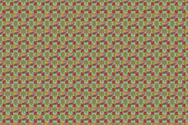 Elle çizilmiş kusursuz çiçek deseni mavi ve yeşil renklerde..