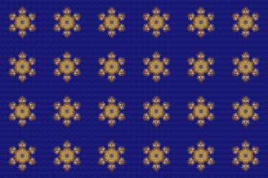 Soyut kabile, kusursuz etnik model. Arap Vintage dekoratif süsü. Mavi arka planda Raster Mandala altını. Doğu, İslam, Tayland, Hint, Osmanlı motifi. Doğu, simetri danteli, meditasyon sembolü