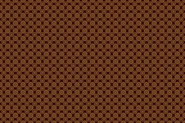 Kahverengi arka planda el yapımı altın elementler. Klasik dikişsiz çiçek deseni. Kumaş, tekstil, iç dekorasyon.