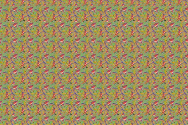 Tatil sembolü. Duvar kağıdı, Noel süsü, konfeti, tekstil, ambalaj için soyut, parlak tasarım. Sarı, gri ve yeşil renklerde yıldızsız desen.