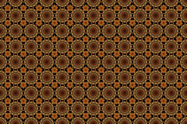 Güzel el yapımı, pürüzsüz raster çizimi. Çiçek ve Mandala elementleriyle kusursuz bir desen..