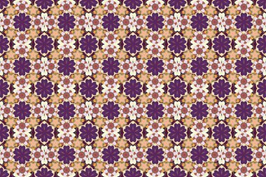 Davetiyeler, tebrik kartları, etiketler, rozetler için dekorasyonsuz desenler. Pembe, bej ve mor renkli şablonlar için raster elementler. Doğu tarzında lüks süsler..