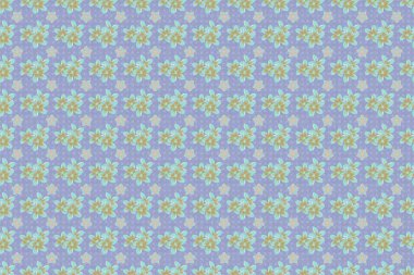 Çiçek arkaplan. Plumeria çiçekleriyle mavi, siyah ve yeşil renklerde kusursuz raster deseni..