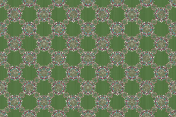 Nahtlose Abstrakte Moderne Mehrfarbige Muster Geometrisches Rasterornament Mit Rosa Und — Stockfoto