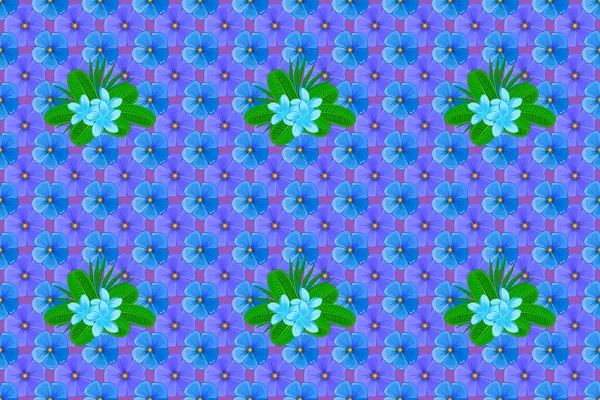 Повторяю Цветочный Узор Растрового Оперения Современный Разноцветный Бесшовный Рисунок Фиолетовом — стоковое фото