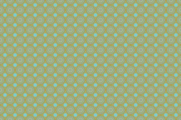Ikat Damask Seamless Pattern Background Tile Beige Blue Colors — Stock Photo, Image