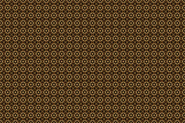 Nahtloses Muster Orientalischer Ornamente Barockstil Schwarz Goldenes Muster Klassisches Goldenes — Stockfoto