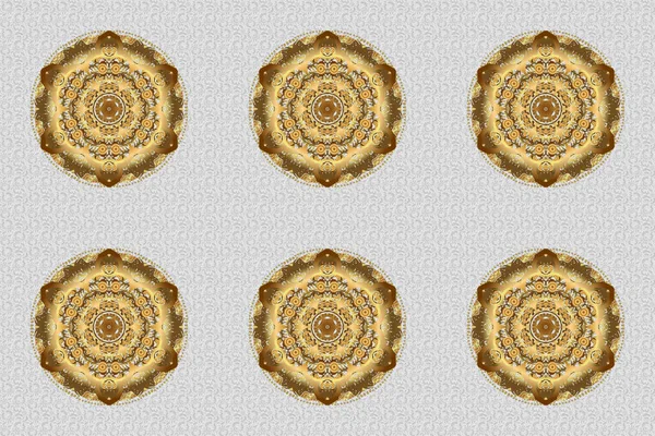Золото Превыше Серого Рождественская Открытка Mandala Design Пригласительный Билет Скрапбукинг — стоковое фото