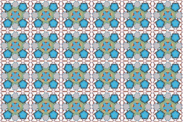 Fundo Raster Sem Emenda Padrão Abstrato Estilo Árabe Textura Azul — Fotografia de Stock