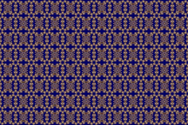 Patrón Inconsútil Trama Geométrica Azul Oro Fondo Abstracto — Foto de Stock