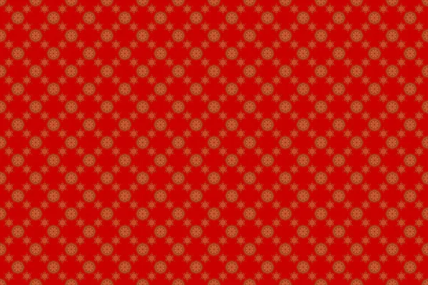 Geleneksel klasik raster altın deseni. Kırmızı ve altın desenli. Barok tarzında kusursuz desenli doğu süsü..