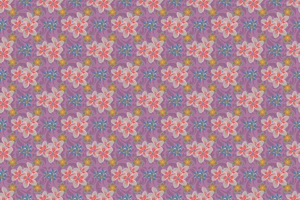 Abstrato Estampa Floral Bonito Cores Cinza Violeta Rosa Ilustração Mais — Fotografia de Stock