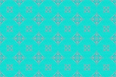 Mor, mavi ve bej renklerinde kusursuz soyut kabile deseni. El yapımı etnik doku, hayal gücünün uçuşu. Raster illüstrasyonu.