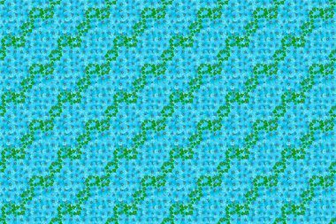 Mavi çiçekler ve sarmaşık desenleri..