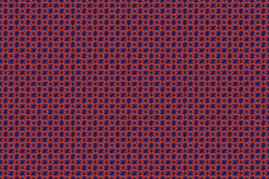 Bağbozumu tarzında, pürüzsüz, küçük çiçek deseni. Kırmızı, mor ve mavi renklerde kusursuz desen.