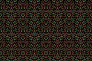 Kumaş, duvar kağıdı, arkaplan, davetiye, ambalaj ve kitap kapakları için tasarım. Doğulu tarzı. Raster karalama süsü. El çizimi çizimi. Damask pürüzsüz desen.