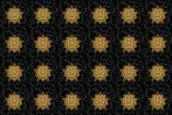 Rasztercég Jele Embléma Elem Egyszerű Geometriai Mandala Logotípus Gyengéd Arany — Stock Fotó