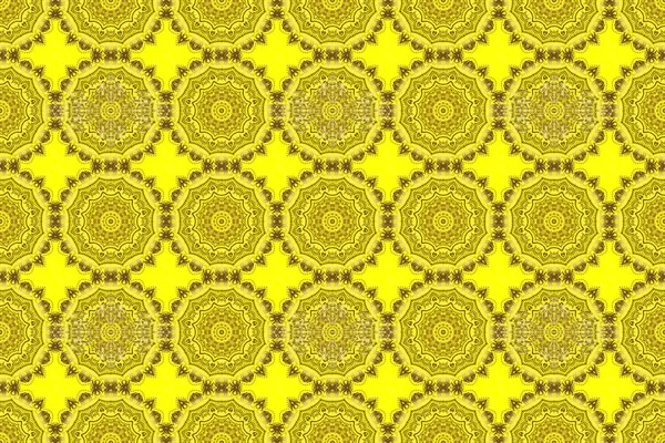 Seamless Pattern Eastern Style Floral Golden Elements Raster Sketch Cards — Stock Photo, Image