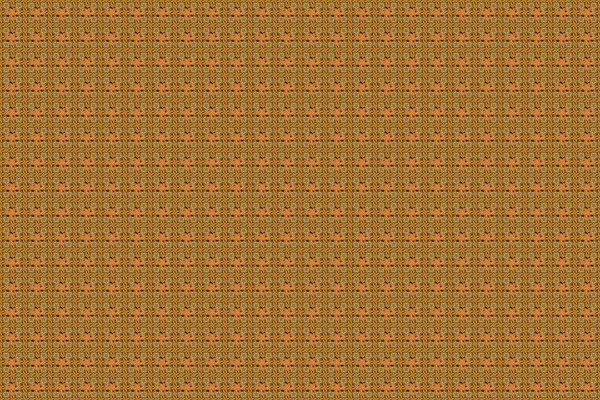 Simple Orange Brown Black Raster Roses Seamless Pattern — Stock Photo, Image