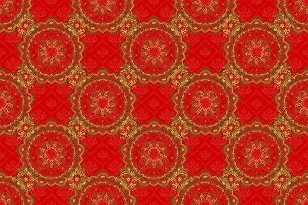 Christmas Gold Snowflakes Seamless Pattern Symbol Holiday New Year 2018 — Stock Photo, Image