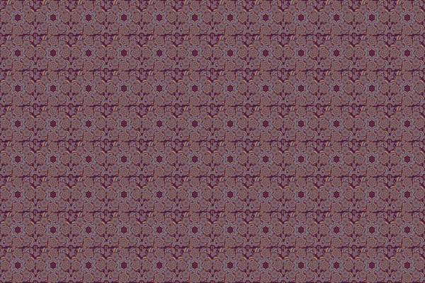 Torradeira Marrom Vermelho Violeta Ornamento Renda Damasco Delicado Intrincado Decorado — Fotografia de Stock