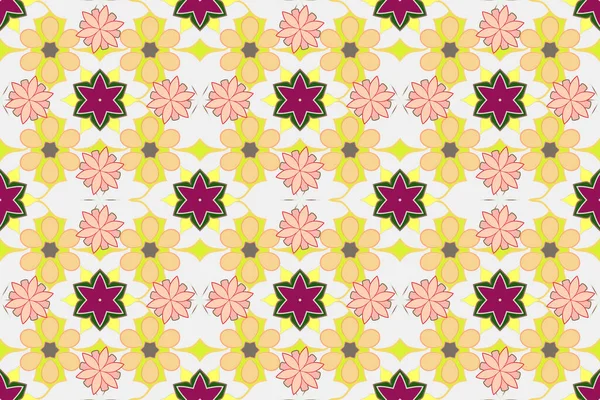 Spring Vintage Floral Background Beautiful Raster Texture Seamless Pattern Cute — Stock Photo, Image