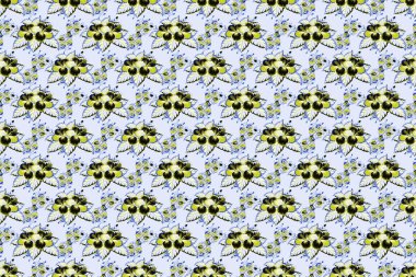 Eski bir çiçek süsü. Soyut klasik dikişsiz desen.