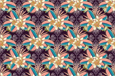 Renksiz çiçeksiz raster deseni.