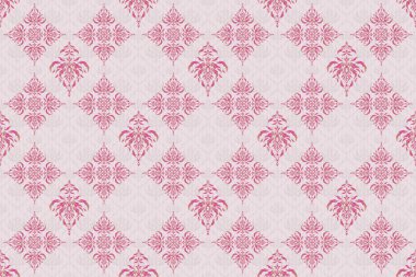 Pembe elementli zarif Noel Posteri Şablonu. Lüks süs eşyasıyla kusursuz desen. Raster illüstrasyonu.