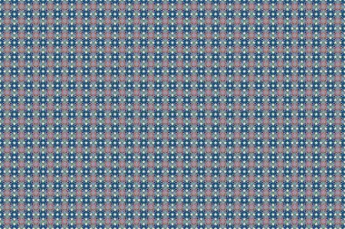 Mavi, gri ve kahverengi renkli çiçeklerle soyut zarafet deseni.