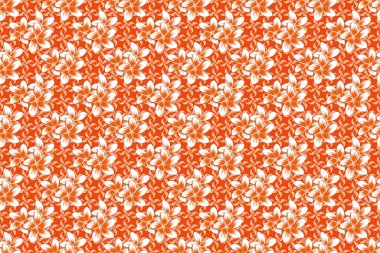 Raster illüstrasyonu. Siyah, pembe ve turuncu renklerde sulu boya buketi olan romantik, pürüzsüz desenler. Geçmiş, tekstil, ambalaj kağıtları, tebrik kartları için..