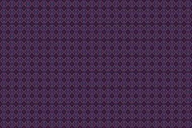 Şık bir süs. Siyah arkaplandaki soyut çiçekler. Kraliyet duvar kağıdı. Şam, mor renklerde, kusursuz çiçek deseni.