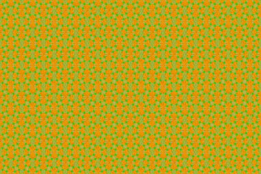 Raster kusursuz geometrik desenler. Kartlar, davetiyeler, yeşil ve sarı renkli web tasarımı için dekoratif arka plan. Retro dijital kağıt. Eski dokular.