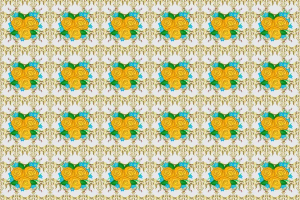 Color Seamless Floral Raster Pattern Illustration — Stock Photo, Image