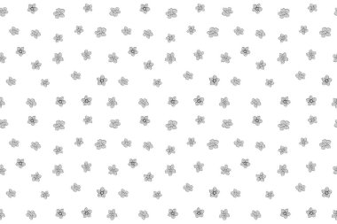 Gri ve kahverengi renkli güzel çiçek. Çiçek açan bitki tomurcuktan çiçeğe dönüşüyor. Dekor ve tekstil için kusursuz desen.