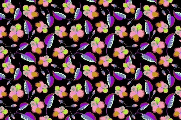 Textura Estilo Tropical Desenhada Mão Padrão Floral Universal Criativo Cores — Fotografia de Stock