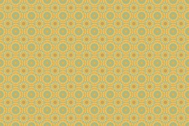 Sarı, yeşil ve mavi renklerde çiçek süsü. Raster kusursuz bir geçmişi var. Renkli desenler antika.