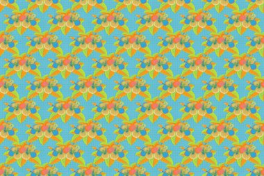 Renksiz çiçeksiz raster deseni.