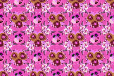 Renksiz çiçeksiz raster deseni.