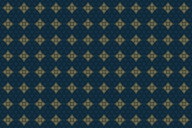 Kusursuz üçgen pullu, lüks altın desenli. Yaratıcılığınız için altın elementlerle dolu mavi arkaplan.