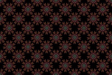 Kesik kağıt dantel dokusu, raster tül arkaplan, yeşil, pembe ve kırmızı renklerde girintisiz desen. Raster illüstrasyonu.