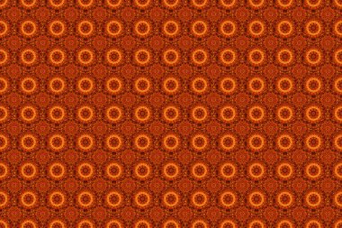 Arap tarzında soyut bir model. Grafiksel modern model. Turuncu, kahverengi ve kırmızı desenli. Kusursuz raster arkaplanı.