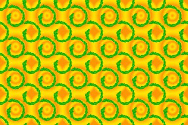 Raster çizimi iç tasarım, baskı, web ve tekstil tasarımı için iyidir. Sarı, yeşil ve turuncu renklerde çiçeklerin kusursuz dokusu. Optik yanılsama.