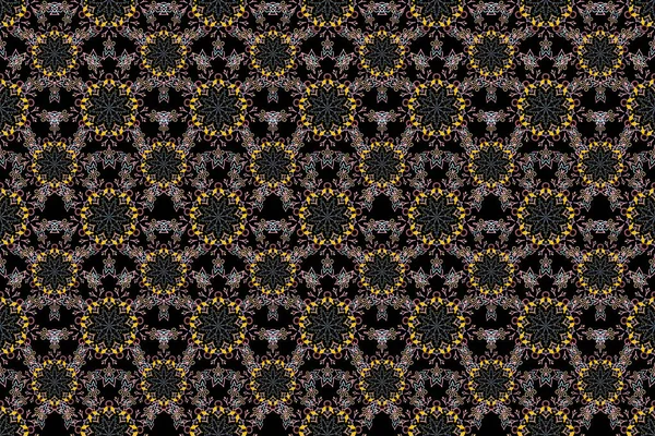 Simetría Decorativa Arabesca Ilustración Trama Patrón Multicolor Sin Costuras Sobre — Foto de Stock