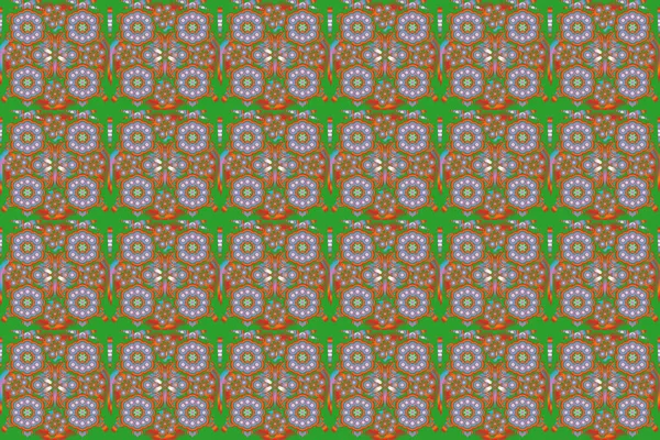Seamless Damask Pattern Vintage Ornamental Background Victorian Pattern Green Violet — Stock Photo, Image