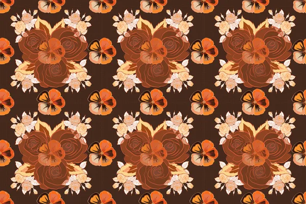 Color Seamless Floral Raster Pattern — Stock Photo, Image