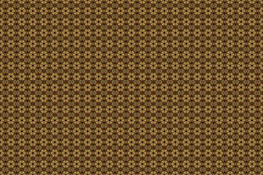 Siyah ve altın rengi bir süs. Tekstil ya da kağıda yazdırmak için kusursuz desen.