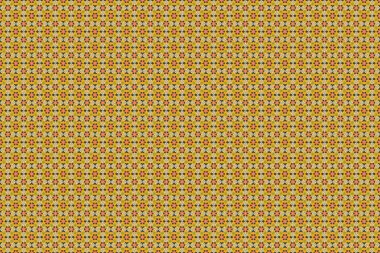 Yeşil, sarı ve bej renkli küçük çiçeklerin güzel arka planı. Elle çizilmiş çiçekli pürüzsüz desen.