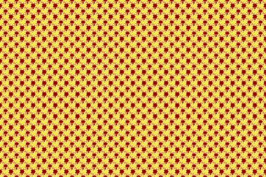 Soyut zarafet, dikişsiz desen, kırmızı arka planda tesisat çiçekleri..